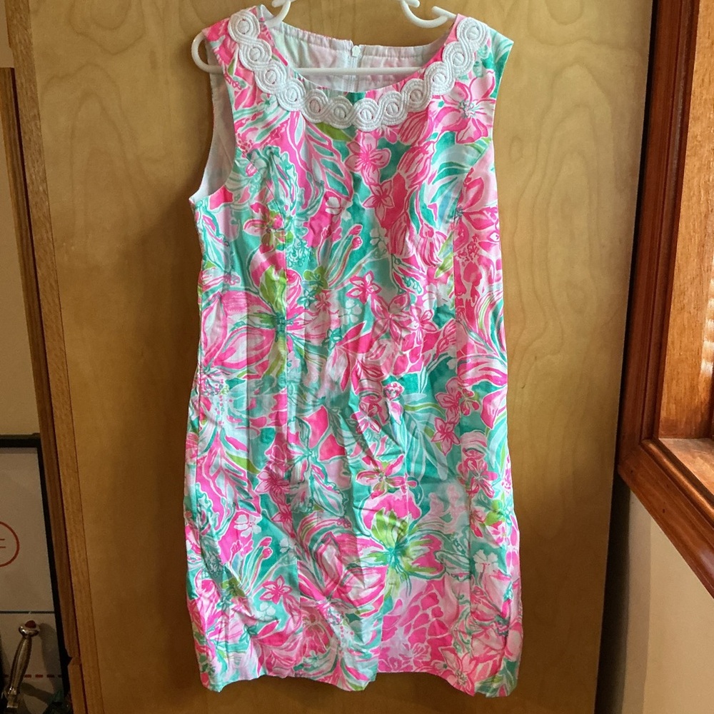 Lilly Pulitzer Pink and Green Floral Dress